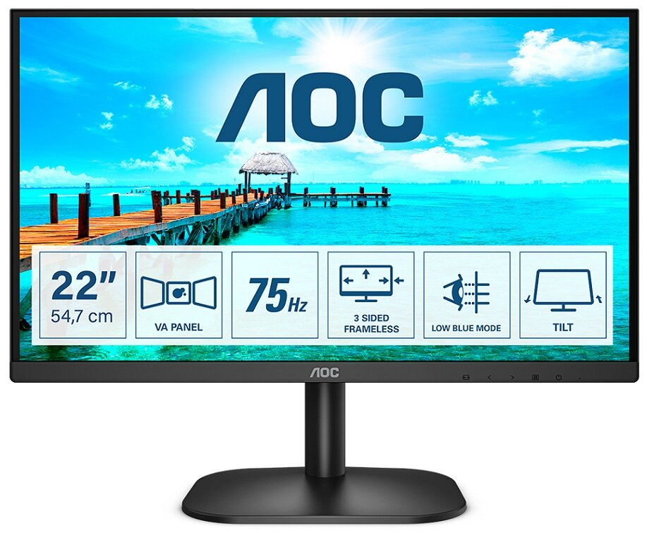 Monitor AOC 22B2DA 21.5 FHD VA 4ms