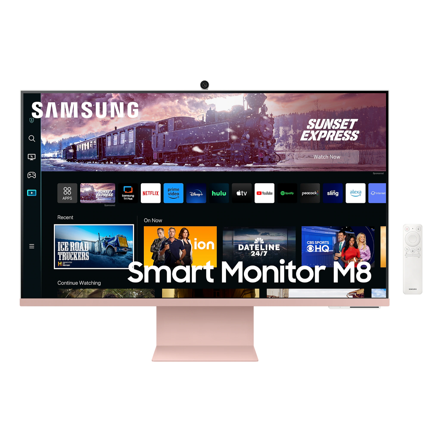 SAMSUNG Smart Monitor M8 LS32CM80PUUXEN Roze - 32 inch - 3840 x 2160 (Ultra HD) - VA-paneel - in hoogte verstelbaar