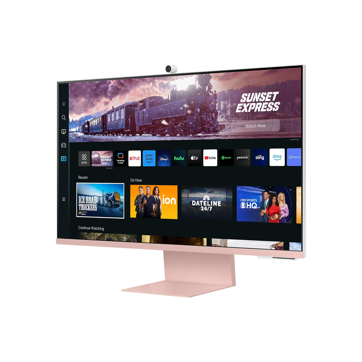 SAMSUNG Smart Monitor M8 LS32CM80PUUXEN Roze - 32 inch - 3840 x 2160 (Ultra HD) - VA-paneel - in hoogte verstelbaar