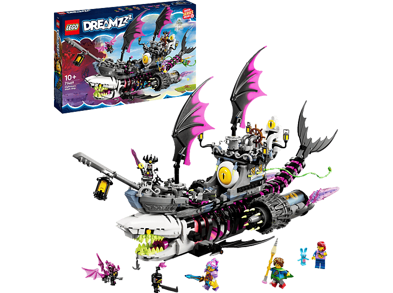 Bausatz, 71469 LEGO DREAMZzz Albtraum-Haischiff Mehrfarbig