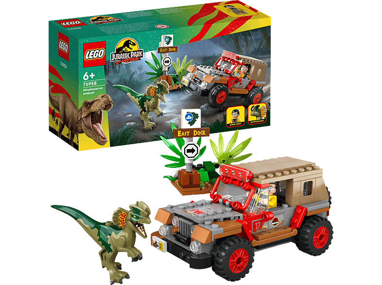 LEGO Mehrfarbig Park Hinterhalt Dilophosaurus 76958 des Bausatz, Jurassic