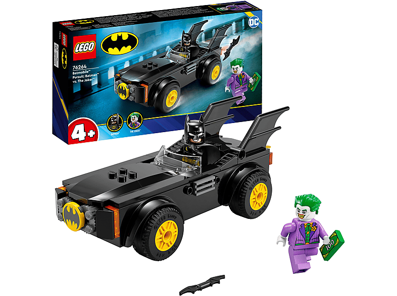 LEGO DC 76264 Verfolgungsjagd im Batmobile: Batman vs. Joker Bausatz, Mehrfarbig