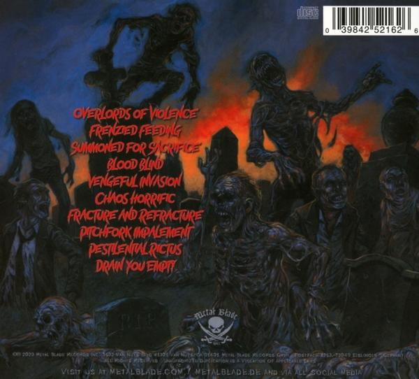 Albumcover mit Zombies und einer Titelliste.