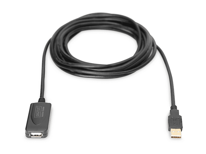 DIGITUS DA-70130-4 Aktives USB 2.0 Verlängerungskabel, 5 Meter, Schwarz; Verlängerungskabel----Verlängerungskabel — Foto 2 von 3