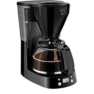 Cafetera de goteo - Melitta Easy Timer, 1080 W, 1.25 l, 10 tazas máx., Temporizador, Antigoteo, Negro