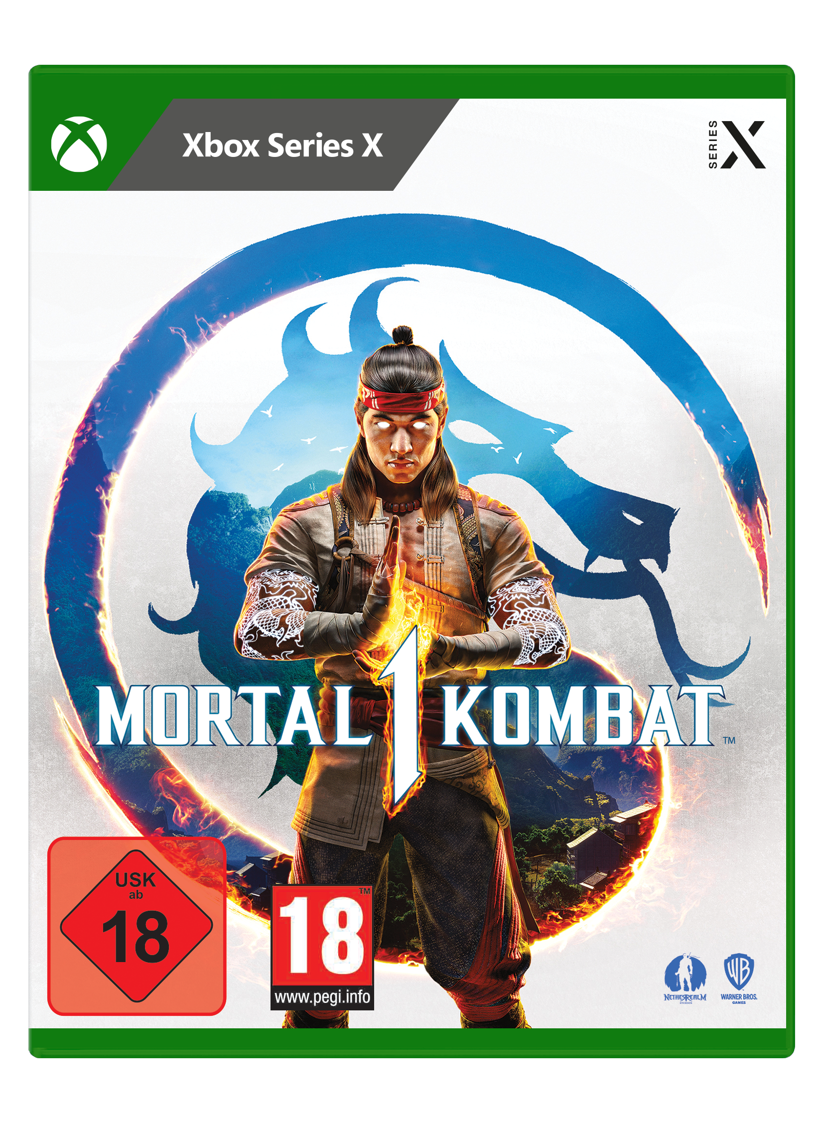 Mortal Kombat 1 Videospielhülle, Xbox Series X Version.