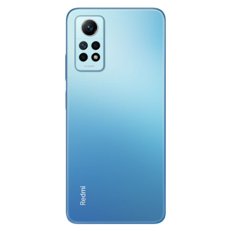 Beyaz zemin üzerinde kamera dizilimli mavi telefon.