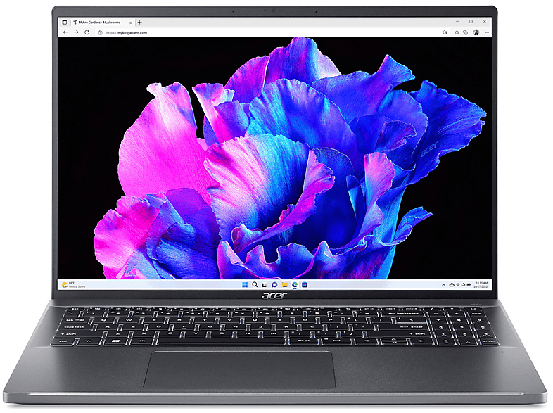 Acer Swift Go 16 Sfg16-71-77Yz,", processore Intel Core I7 1355U, Intel Iris Xe Eligible Graphics, GB, 512 GB Ssd, Grigio siderale Notebook
