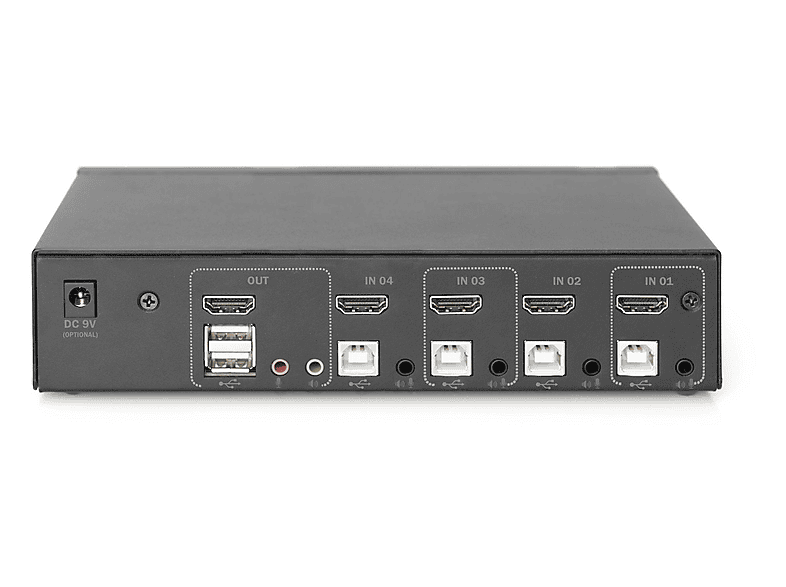 DIGITUS DS-12880 Desktop HDMI KVM Switch, 4-Port, Single-Display, 4K; Desktop Switch----Desktop Switch — Foto 2 von 5