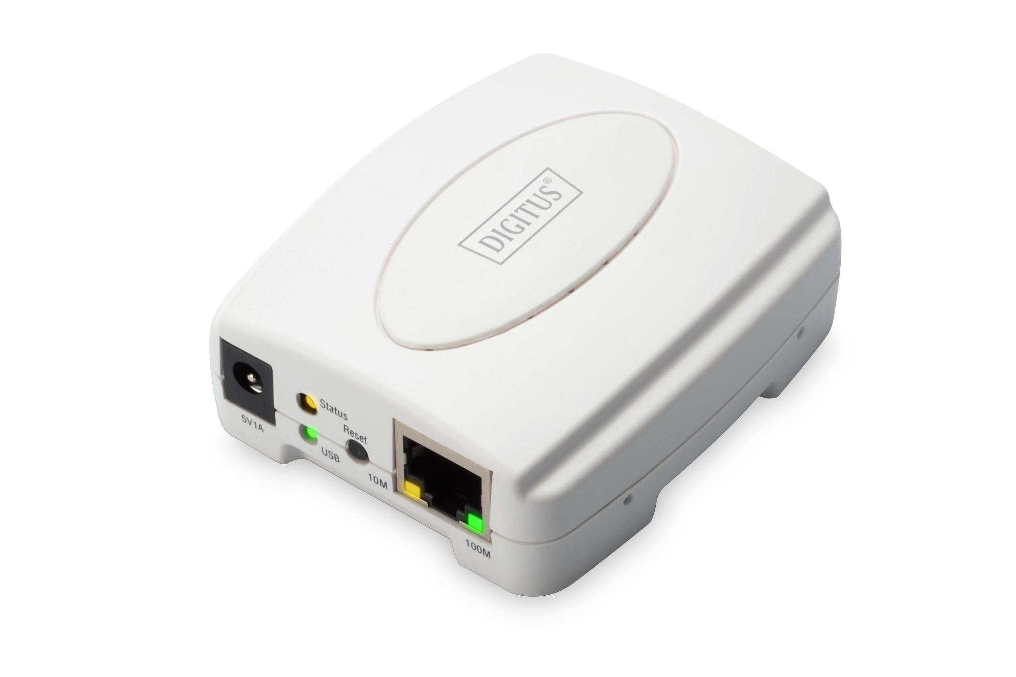 DIGITUS DN-13003-2 USB Drucker Server, Weiß