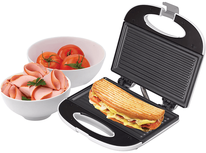 HOME HG P 01 Panini szendvicssütő, 750W, fehér