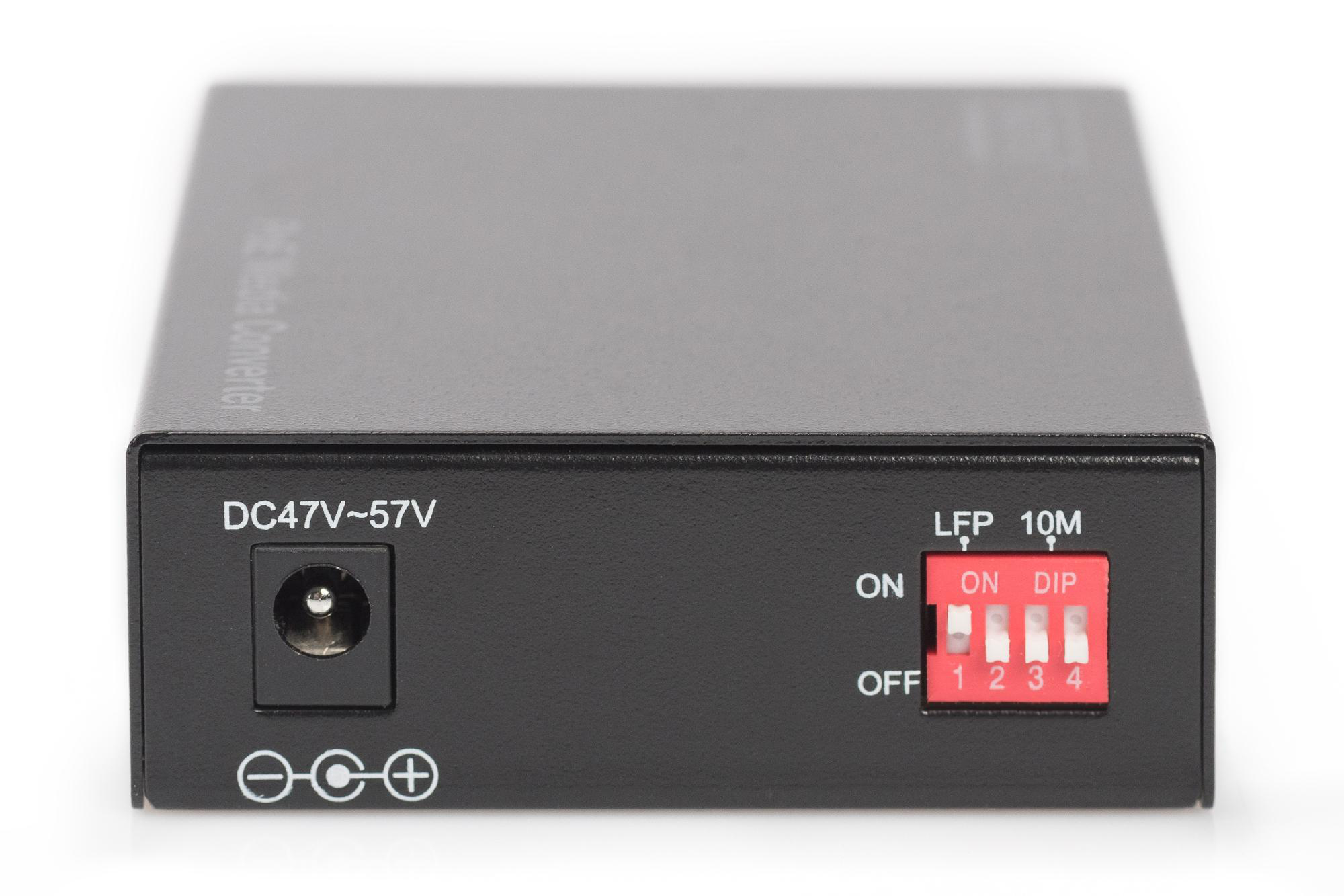 DIGITUS DN-82150 Gigabit Ethernet Medienkonverter, Schwarz
