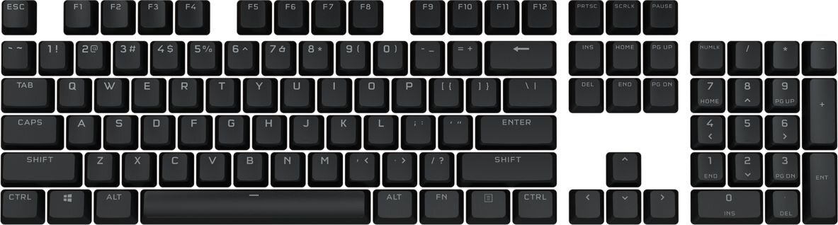 Nakładki na klawisze CORSAIR PBT Double-shot Pro Keycaps Czarny