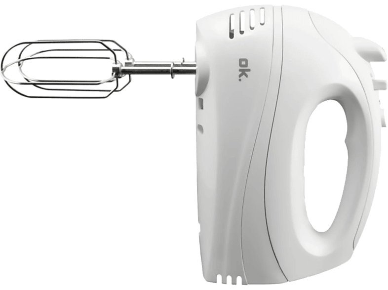 Amasadora de mano - ok. OHM 2519 W, 250 5 velocidades, Botón turbo, Cable 1.8 m, Blanco