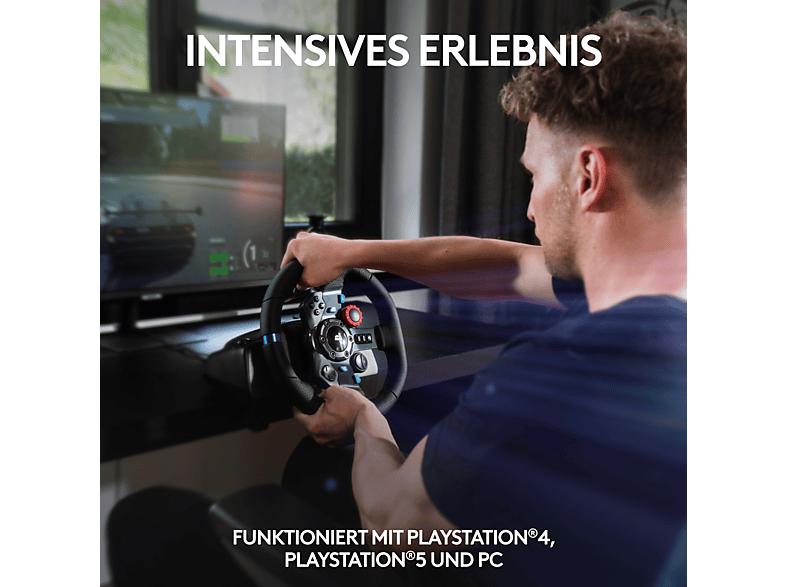 LOGITECH G G29 Rennlenkrad + Pedale (PlayStation PS5 PS4, PC), Schwarz — Foto 2 von 5