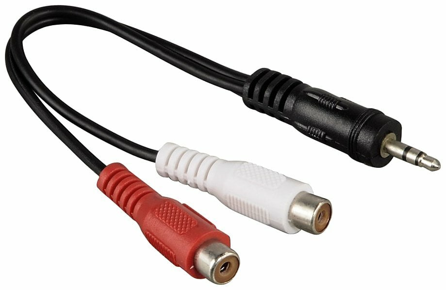 Adapter HAMA jack 3.5mm - 2x RCA (wtyk-gniazdo)