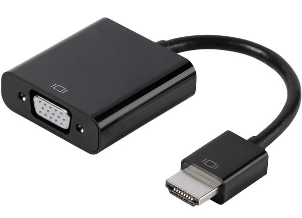 Adapter HDMI VIVANCO 47143 HDMI wt - VGA gn+jack 3,5mm gn 0,1m