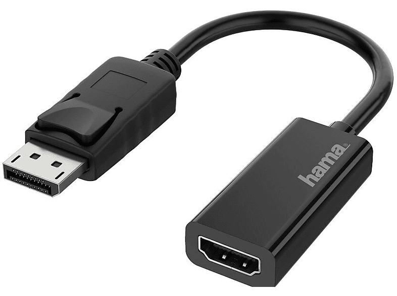 Фото - Кабель Hama Adapter  DisplayPort wtyk - HDMI gniazdo 4K Czarny 