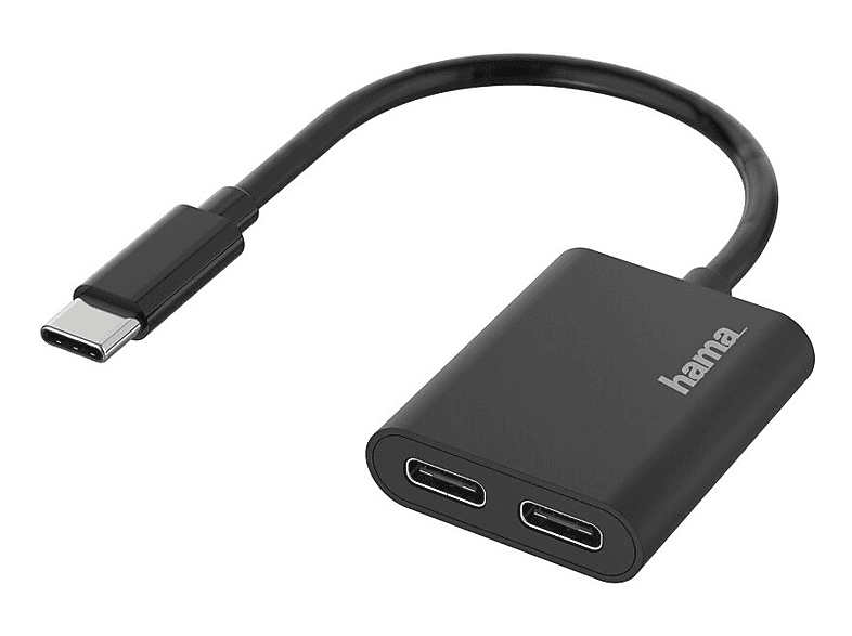 Adapter HAMA USB-C wtyk -2x gniazdo Ładowanie + audio