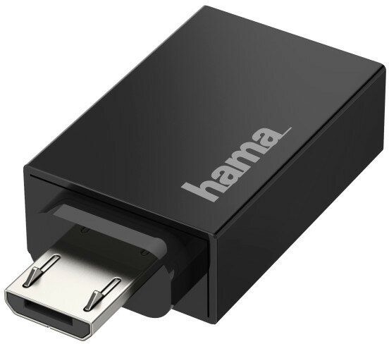 Adapter HAMA OTG Micro USB - USB-A 2.0 (wtyk-gniazdo)