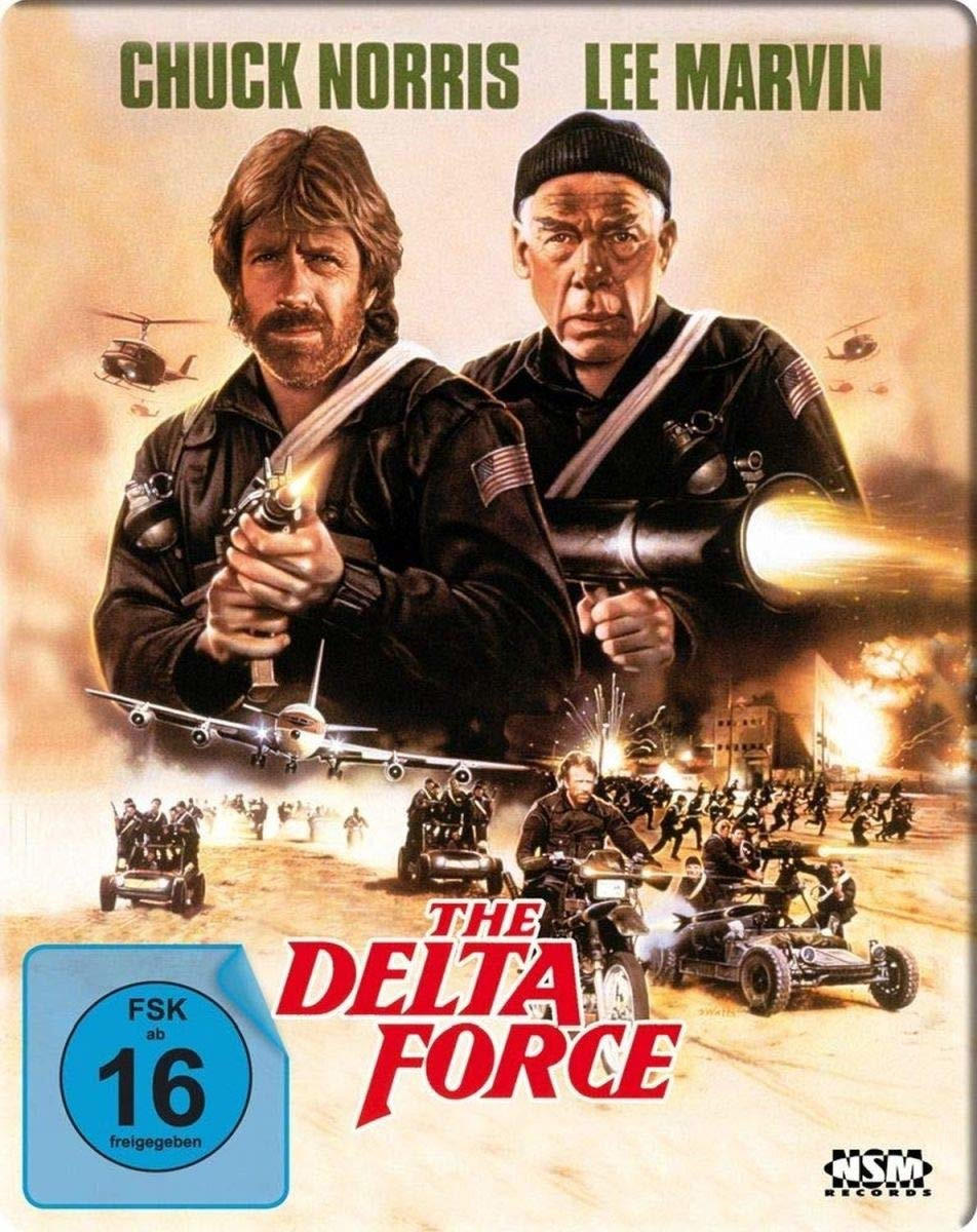DVD-Cover des Films 'The Delta Force'. Mit Chuck Norris und Lee Marvin.