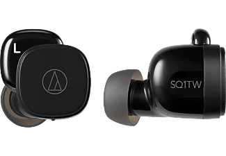 AUDIO TECHNICA ATH-SQ1TWBK TWS vezeték nélküli fülhallgató mikrofonnal, fekete