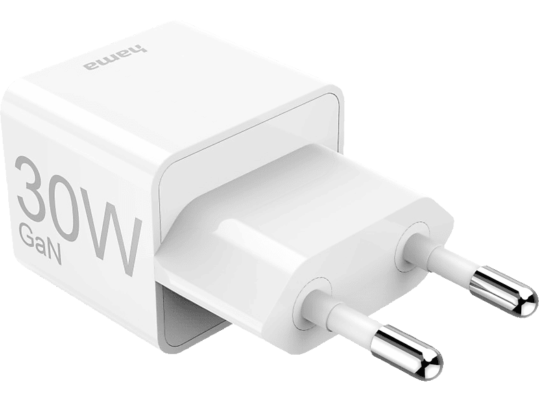 Thumbnail - HAMA USB-C, PD, Qualcomm®, GaN 30 W Schnellladegerät Universal, Weiß