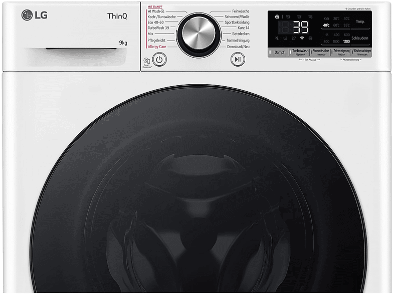 LG F2V7SLIM9 Serie 7 Waschmaschine (9 kg, 1160 U/Min., A)