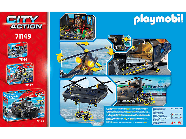 Playmobil 71149 City Action: SWAT-Rettungshelikopter (5-10 Jahren); Spielset — Foto 3 von 5