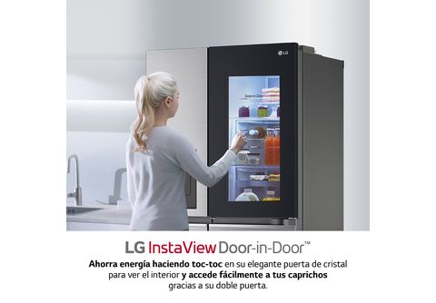 Frigorífico americano  LG GSXV80PZLE, No Frost, 179 cm, 635 l, InstaView  Door-In-Door™, DoorCooling+™, Acero Inoxidable