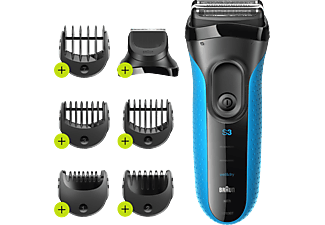 BRAUN Series 3 Shave&Style 3010BT - Rasierer (Schwarz/Blau)