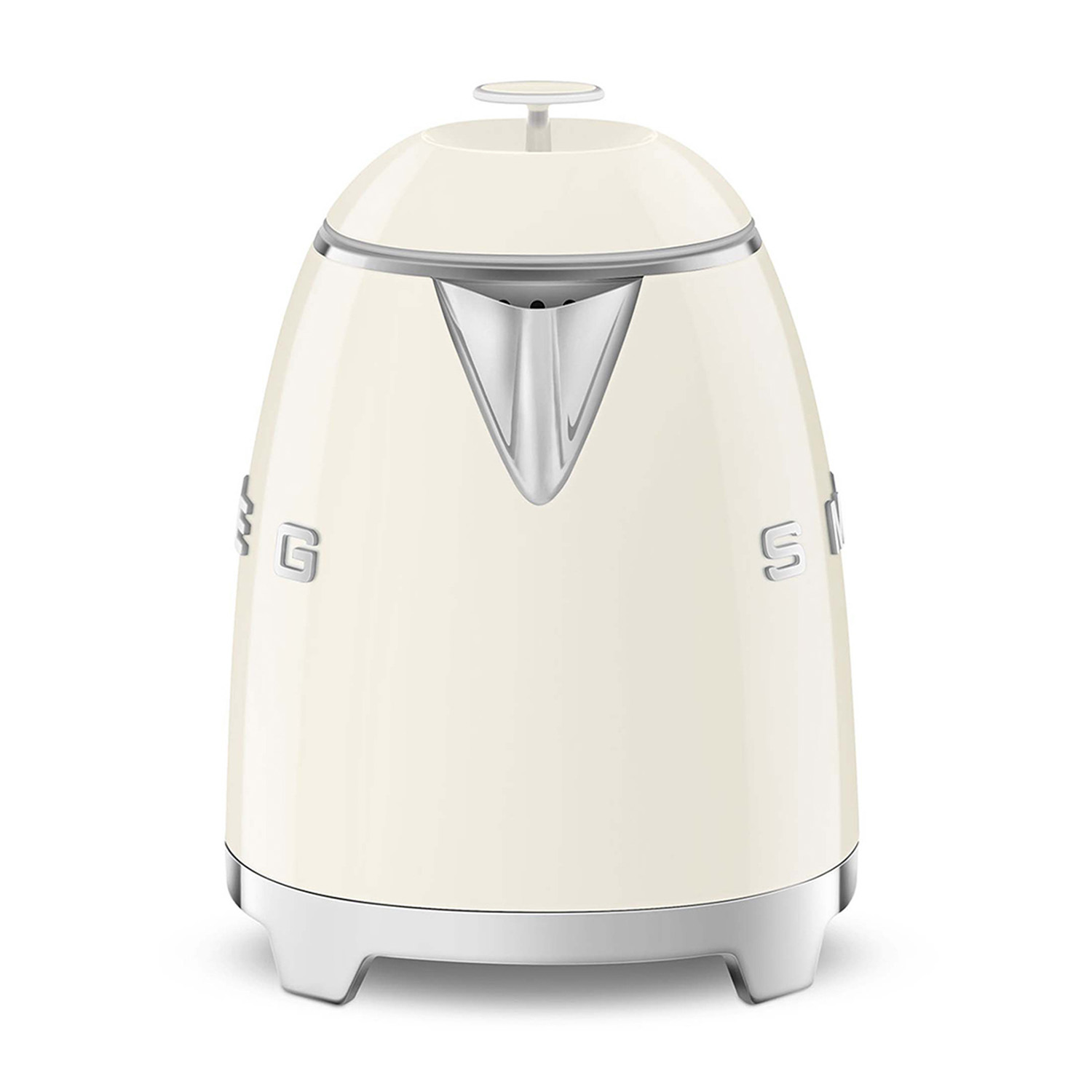 Bollitore elettrico Smeg color crema su sfondo bianco.