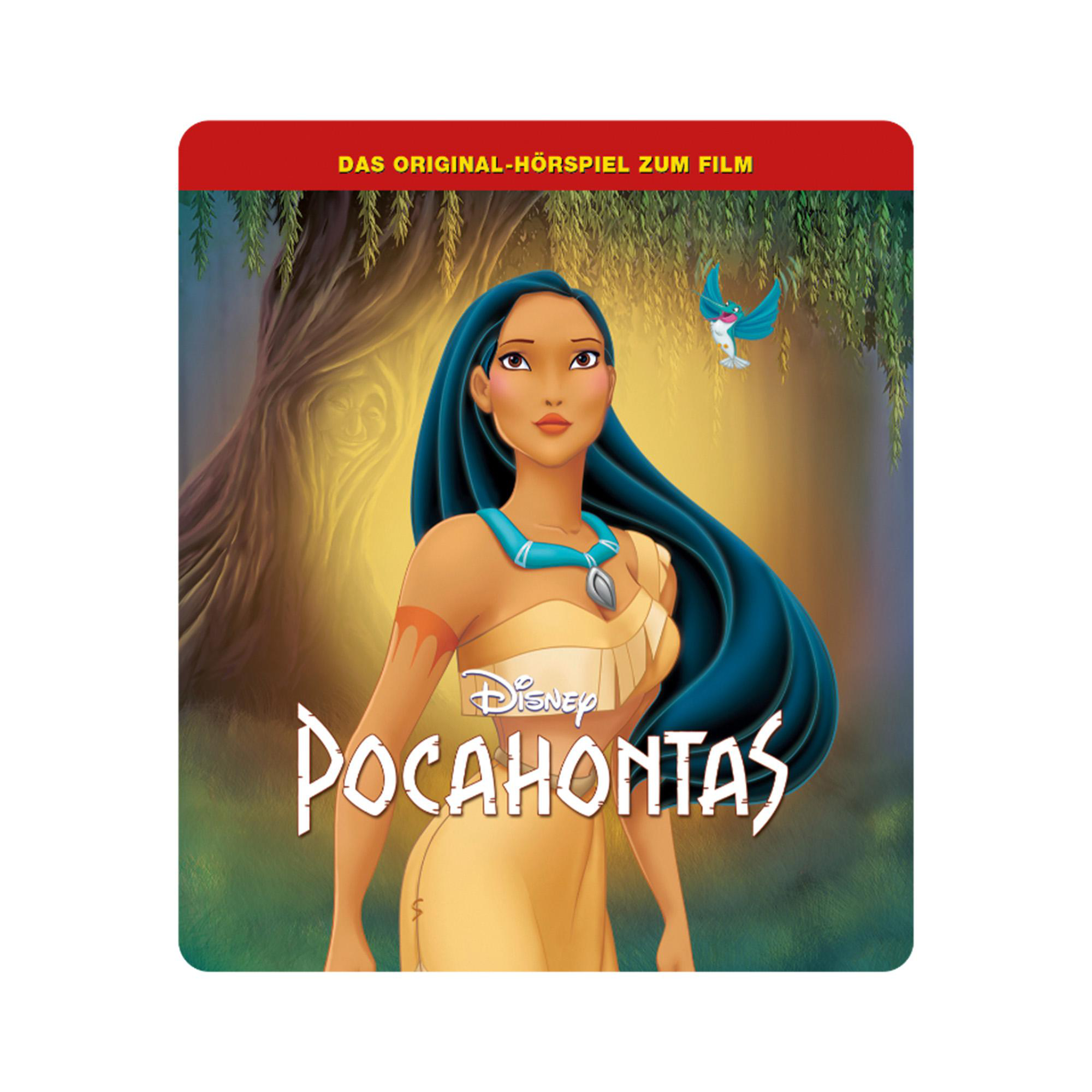 Ein Disney Pocahontas DVD-Cover mit der Figur in einer Waldszene.