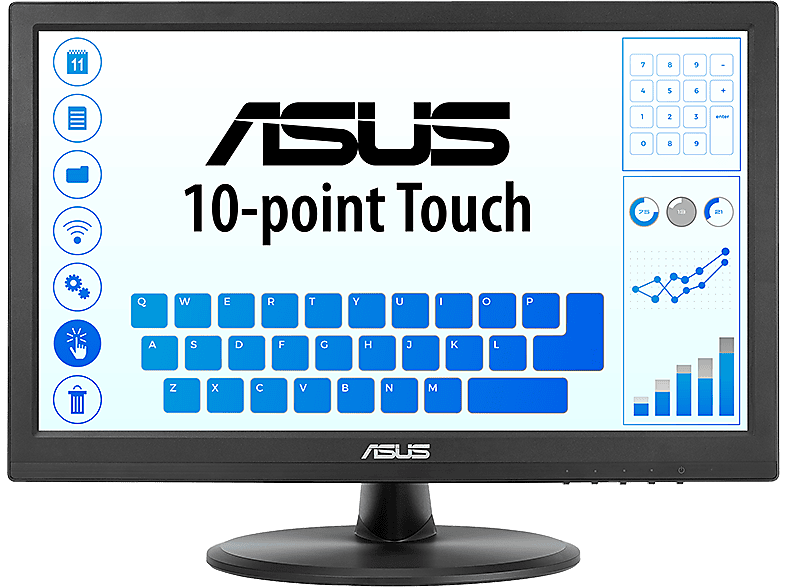 ASUS VT168HR 15,6'' Sík WXGA Touch 60 Hz 16:9 TN LED Érintőkijelzős Monitor