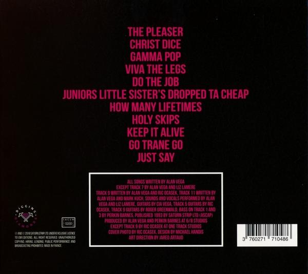 Rückseite eines Albums mit Text und Barcode.