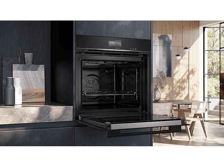 SIEMENS HR776G1 B1, Einbaubackofen (Einbaugerät, 71 l, 59,4 cm breit), iQ700