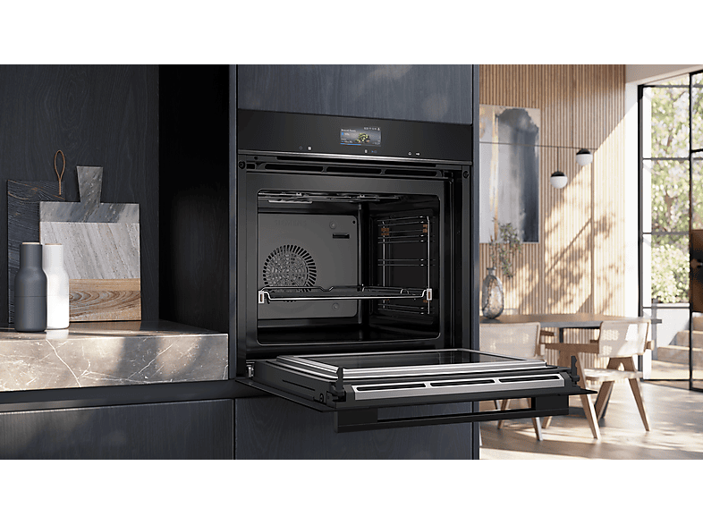 SIEMENS HM736GAB1, Einbaubackofen mit Mikrowellenfunktion (Einbaugerät, 67 l, 594 mm breit), iQ700