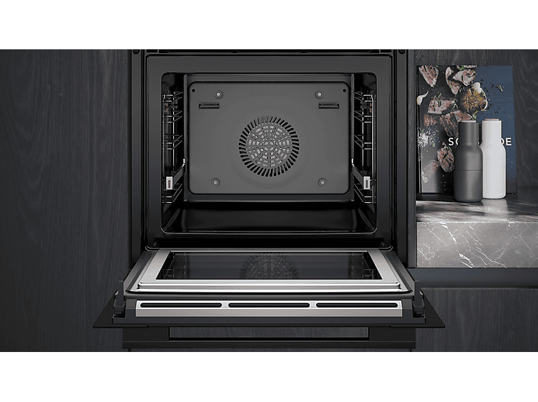 SIEMENS HM736GAB1, Einbaubackofen mit Mikrowellenfunktion (Einbaugerät, 67 l, 594 mm breit), iQ700