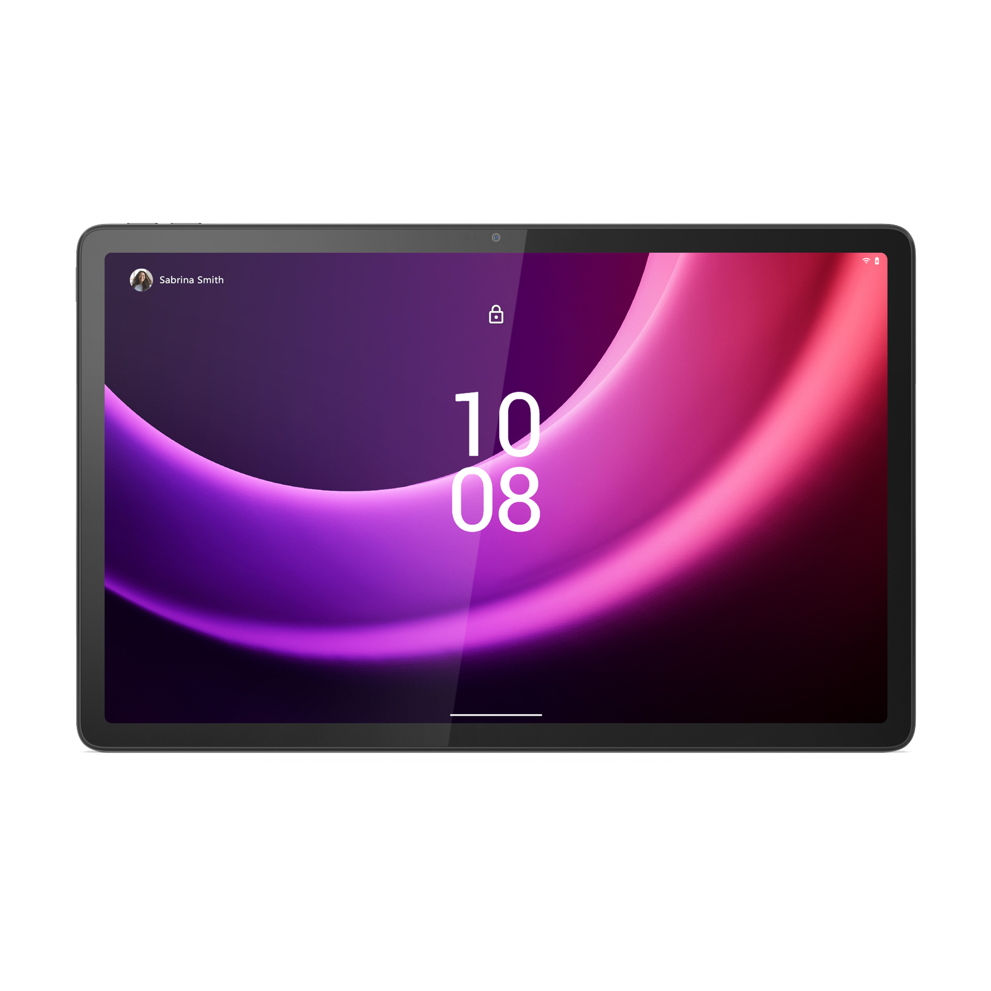 Schwarzes kabelloses Ladegerät mit USB-C-Anschluss, Seitenansicht.