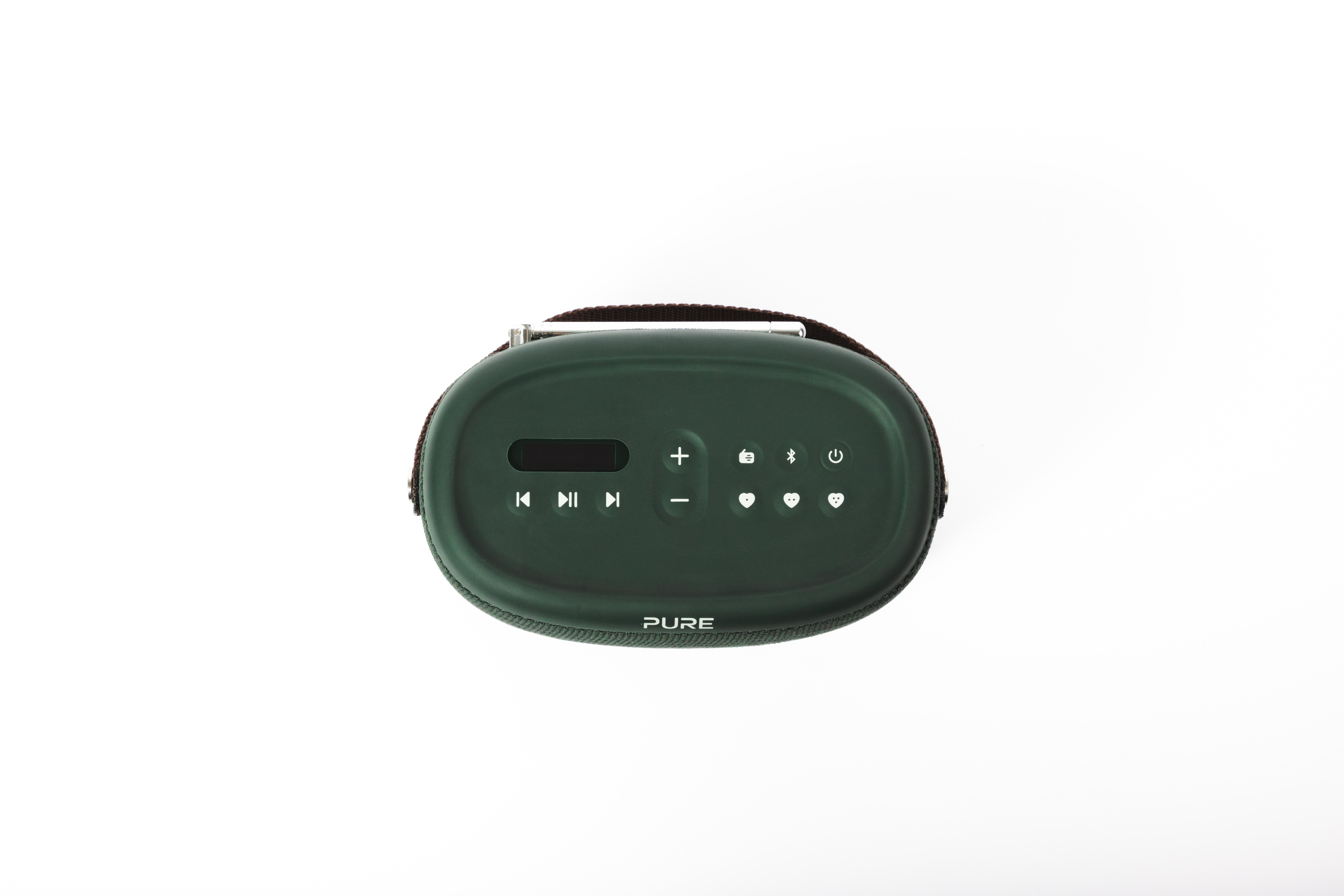 Radio, Outdoor Grün Bluetooth (IP67) wasserdichter Outdoor-Lautsprecher mit und Radio Woodland PURE FM/DAB+