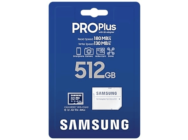 Karta Samsung PRO Plus MicroSDXC 512 GB U3 A2 V30 (MB-MD512SA/EU) – zdjęcie 2