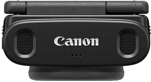 Fekete Canon mikrofon két ráccsal.
