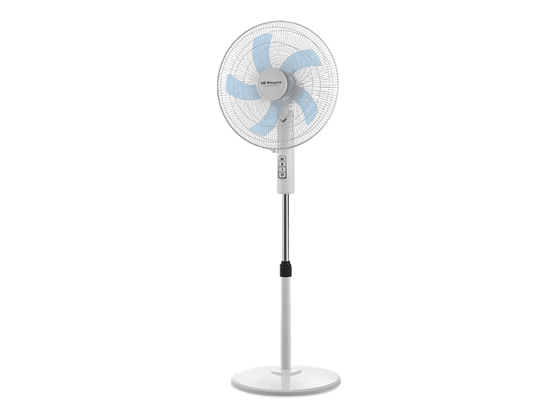 Ventilador de pie - Orbegozo SF 1040, 45 W, 3 velocidades, Muy silencioso, Inclinación y altura regulable, Blanco
