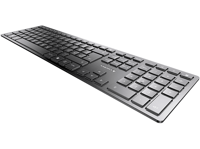 CHERRY KW 9100 slim Tastatur, Bluetooth, 2.4 GHz USB, qwertz, Schwarz/Silber — Foto 4 von 5
