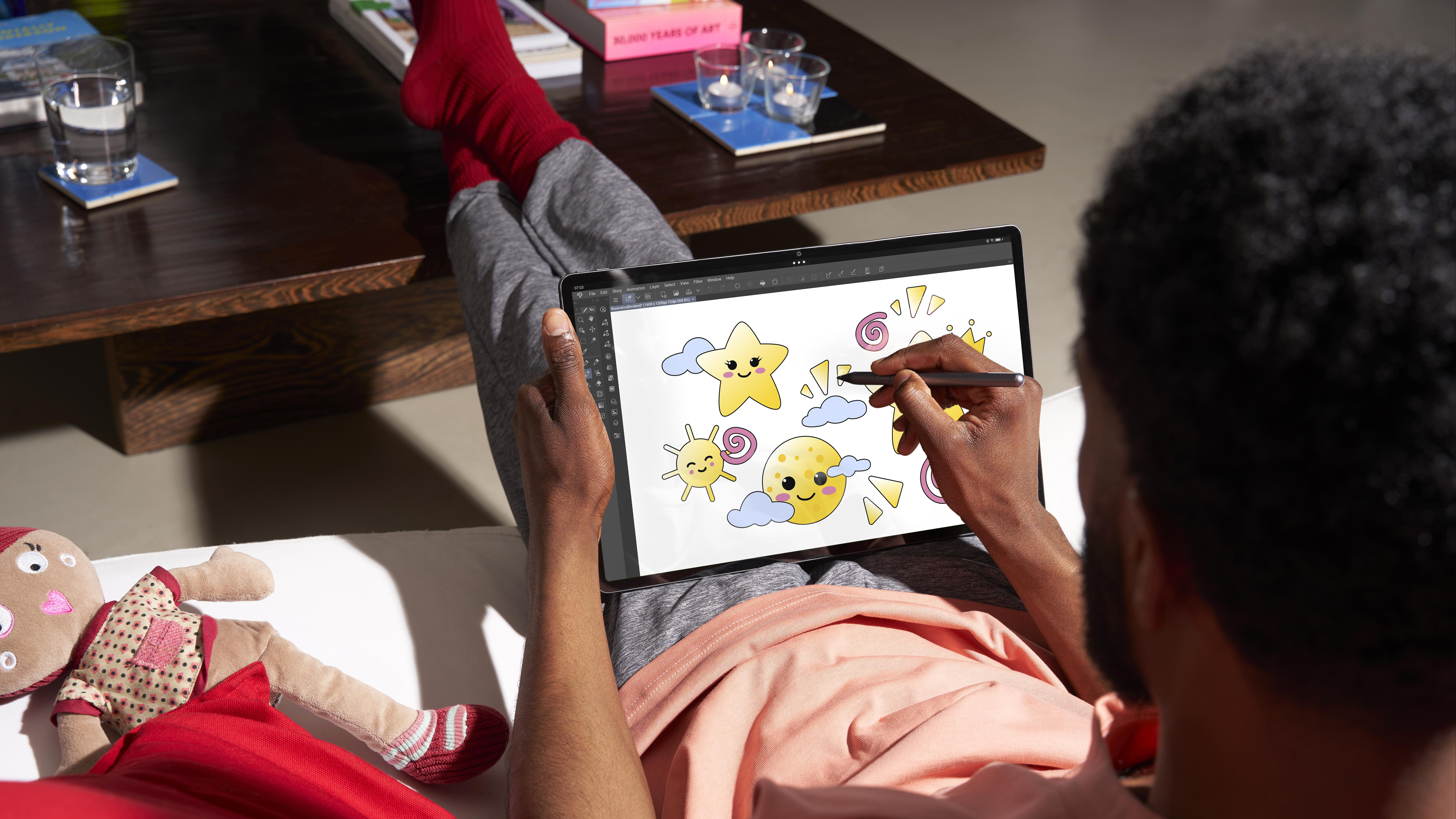 LENOVO Tab Extreme inkl. Lenovo Precision Pen 3 und Folio-Schutzhülle mit Strandfuß, Tablet, 256 GB, 14,5 Zoll, Storm Grey