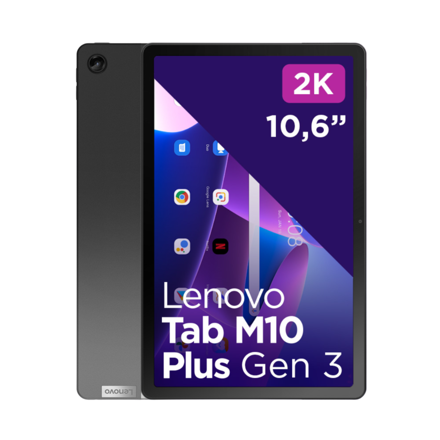 Lenovo Tab M10 Plus (3rd Gen) + Folio Case - 10.6 Inch 128 Gb Grijs Wifi