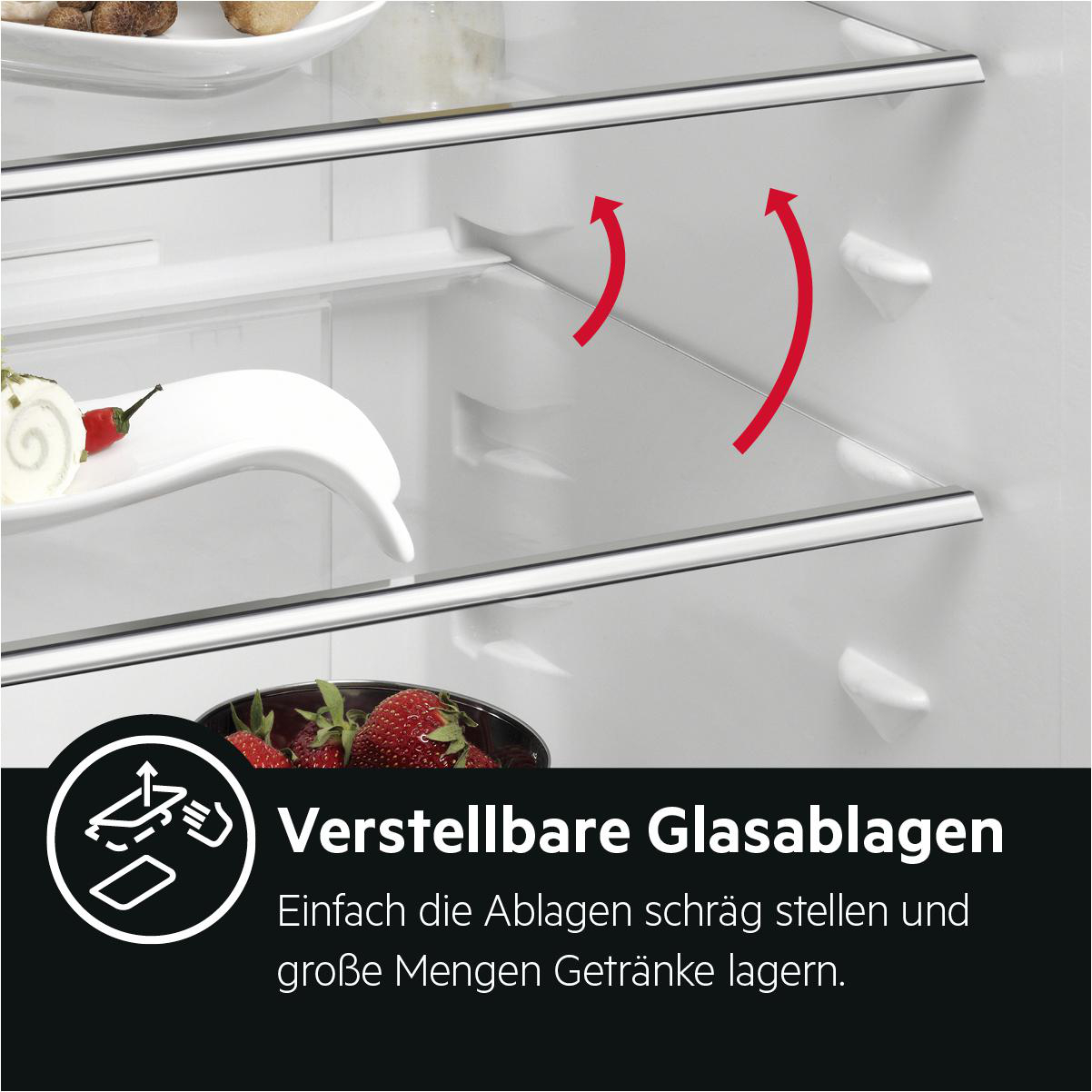 AEG SFB688F1AE Serie 5000 mit OptiSpace Kühlschrank (124 l, F, 881 mm hoch, Weiß)