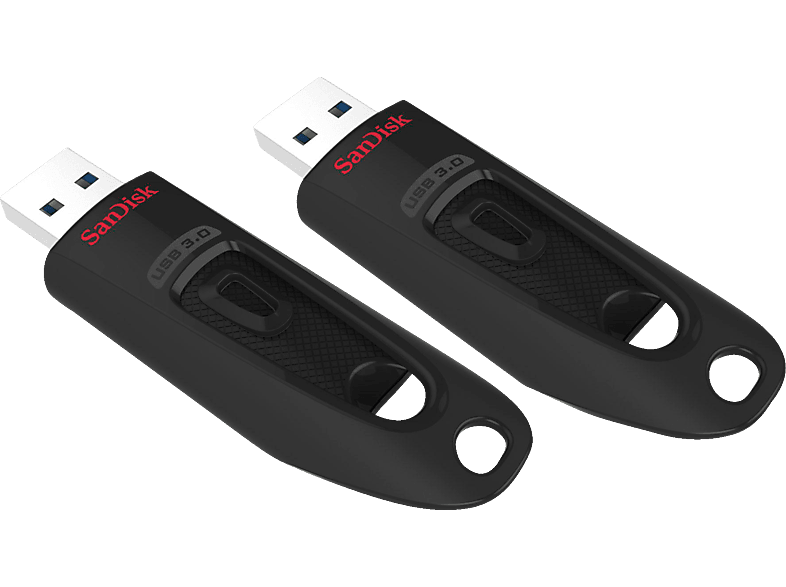 - SANDISK Ultra USB-Flash-Laufwerk, MB/s, 64 Schwarz 2er 130 Pack GB,