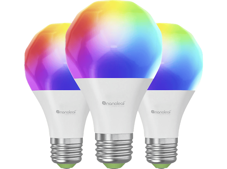 beste Qualität NANOLEAF Essentials Matter Smart Bulb Glühbirne Multicolor, E27 Tageslichtweiß 3er Pack Smarte Warmweiß