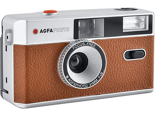 AGFA AgfaPhoto - Appareil photo analogique (Marron/argent/noir)